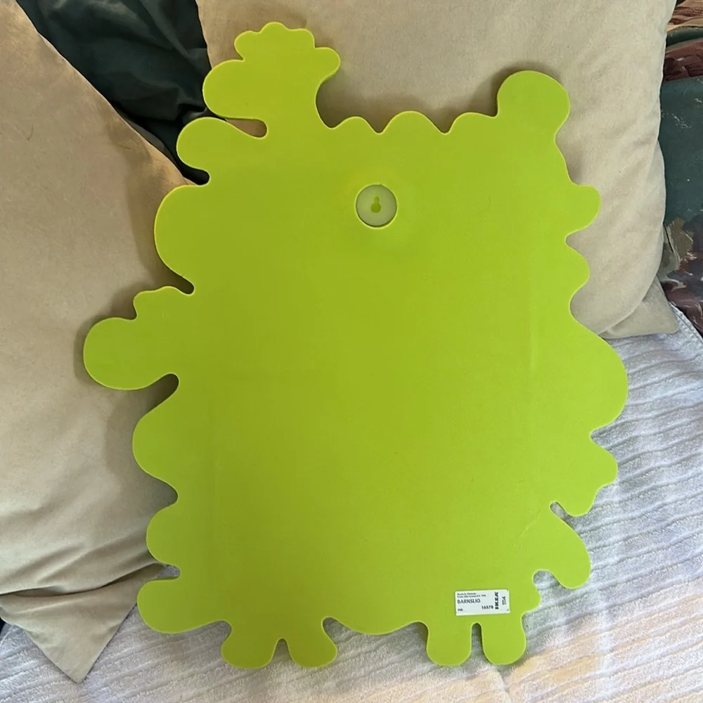 IKEA Vintage Kids’ Barnslig Neon Green “Slime” Foam Mirror - EUC